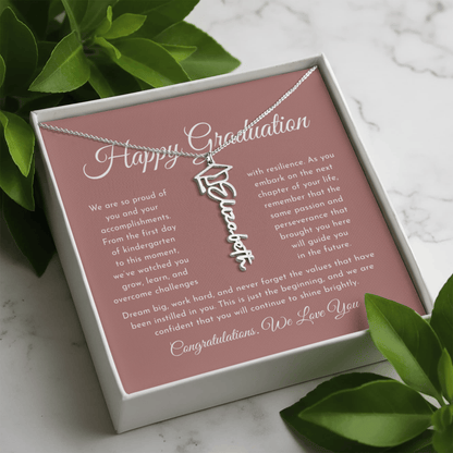 Personalized Graduation Cap Name Necklace