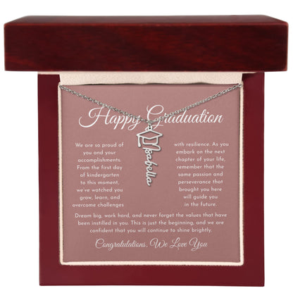 Personalized Graduation Cap Name Necklace
