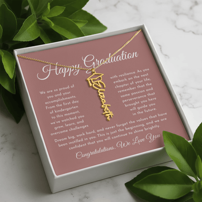 Personalized Graduation Cap Name Necklace