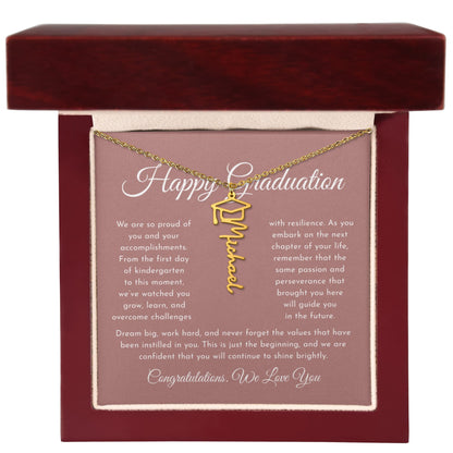 Personalized Graduation Cap Name Necklace