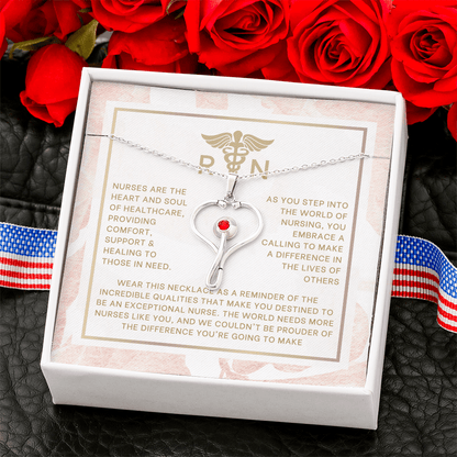 Nurse Graduation Stethoscope Necklace