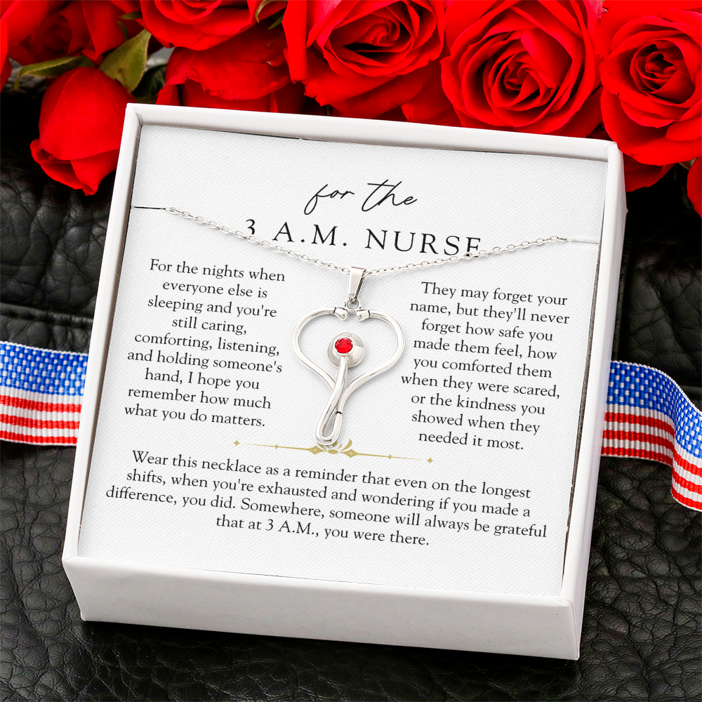 3 A.M. Nurse Stethoscope Necklace