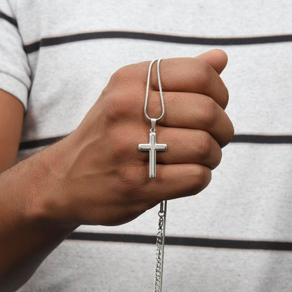To My Daughter Custom Engraved Cross Necklace | Wherever You Go