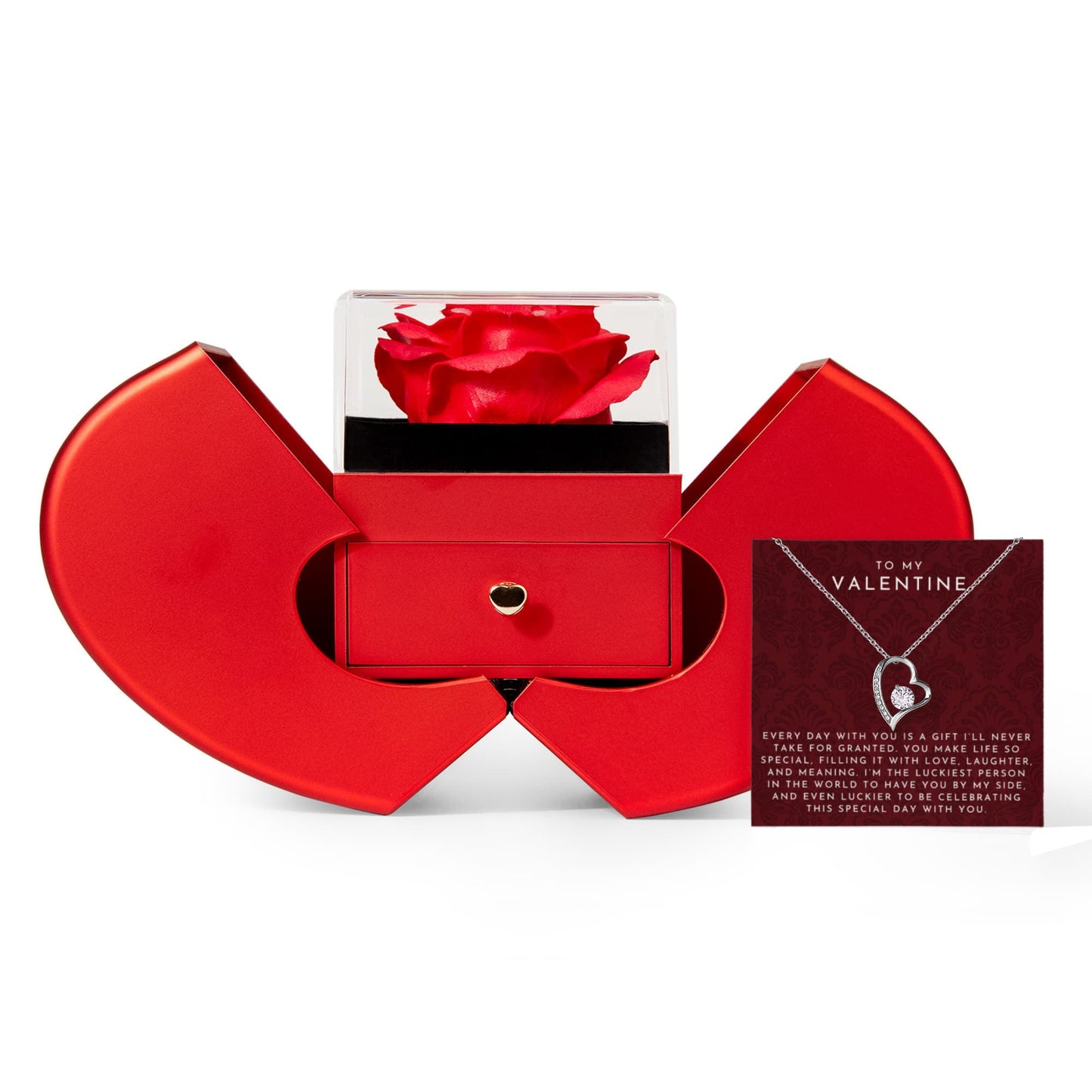 To My Valentine Eternal Rose Heart Box Set