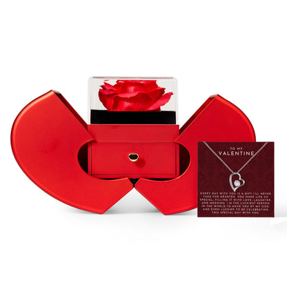 To My Valentine Eternal Rose Heart Box Set