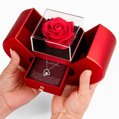 To My Valentine Eternal Rose Heart Box Set