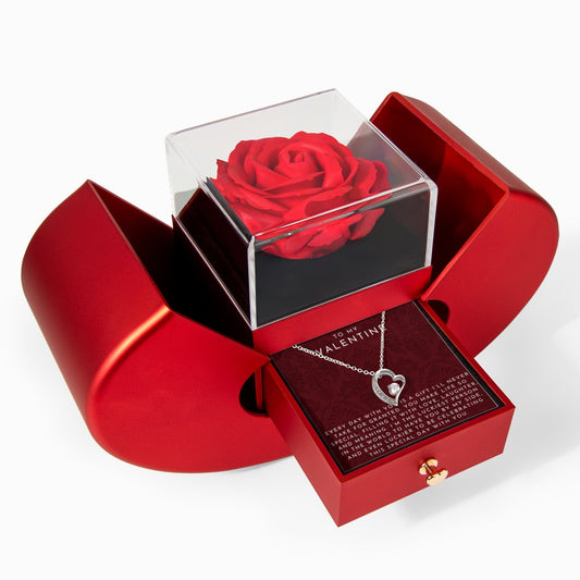 To My Valentine Eternal Rose Heart Box Set