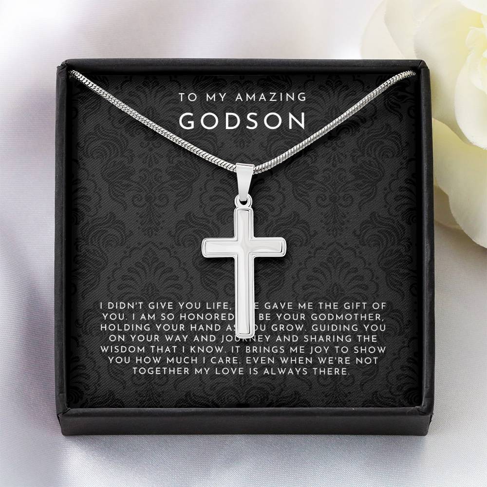 To My Amazing Godson Cross Necklace