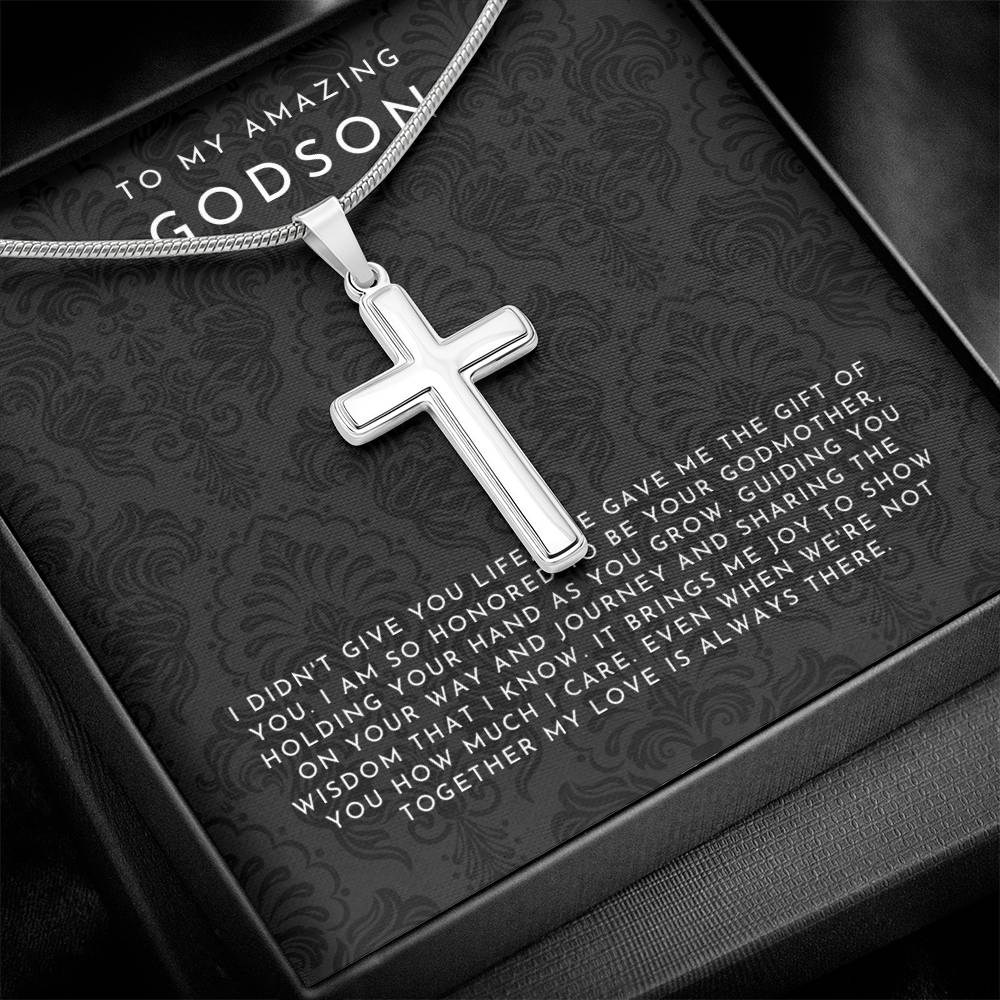 To My Amazing Godson Cross Necklace