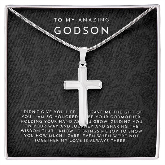 To My Amazing Godson Cross Necklace