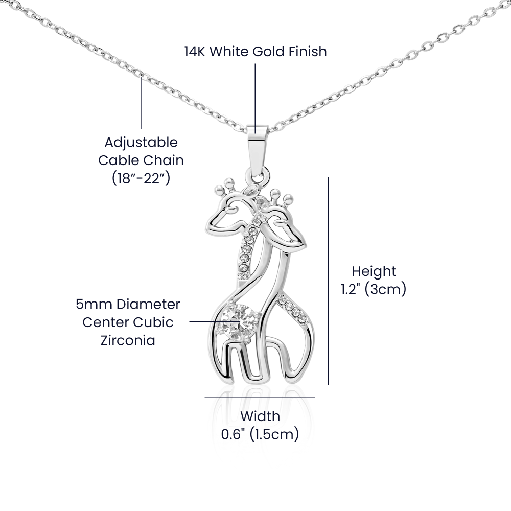 Granddaughter Wild Heart Giraffe Necklace