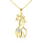 To Daughter From Dad Wild Heart Giraffe Necklace