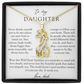 To Daughter From Dad Wild Heart Giraffe Necklace