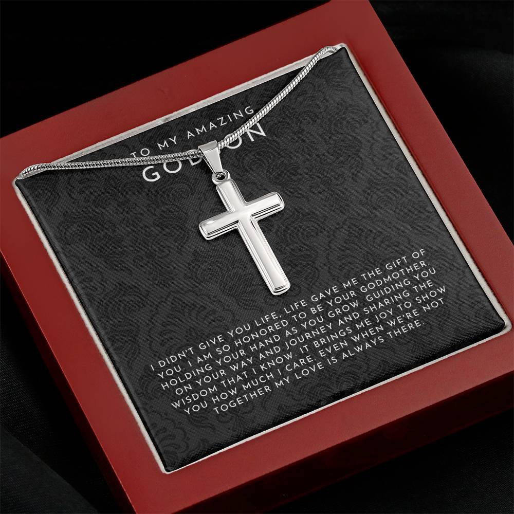 To My Amazing Godson Cross Necklace