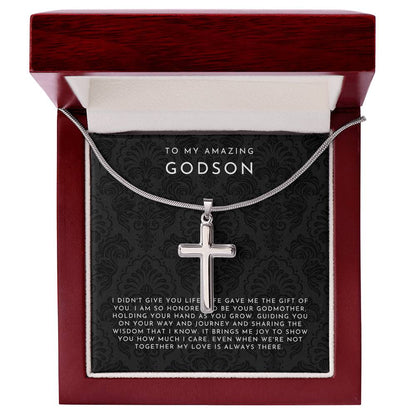 To My Amazing Godson Cross Necklace