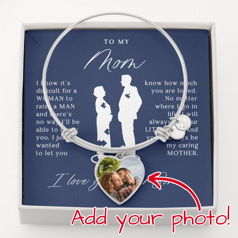 To My Mom From Son - Heart Bangle