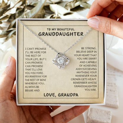 To My Granddaughter Necklace From Grandpa