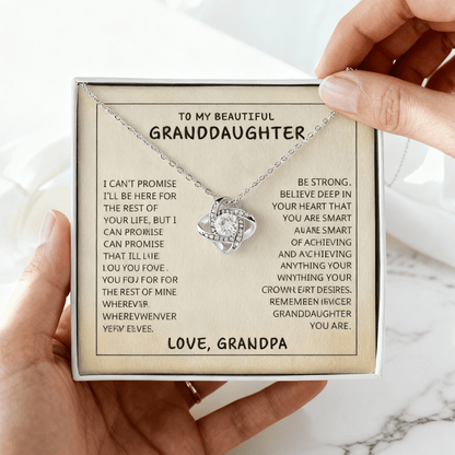 To My Granddaughter Necklace From Grandpa