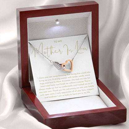 Mother In Law Gift (I Chose Your Son) Interlocking Hearts Necklace - Heartfelt Collection