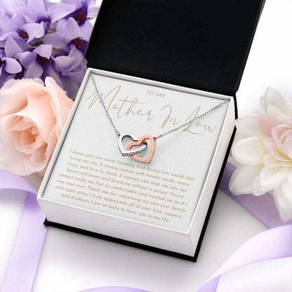 Mother In Law Gift (I Chose Your Son) Interlocking Hearts Necklace - Heartfelt Collection