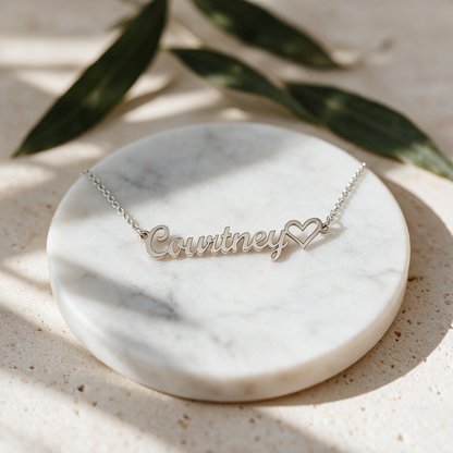 To My Daughter - Custom Name Heart Necklace