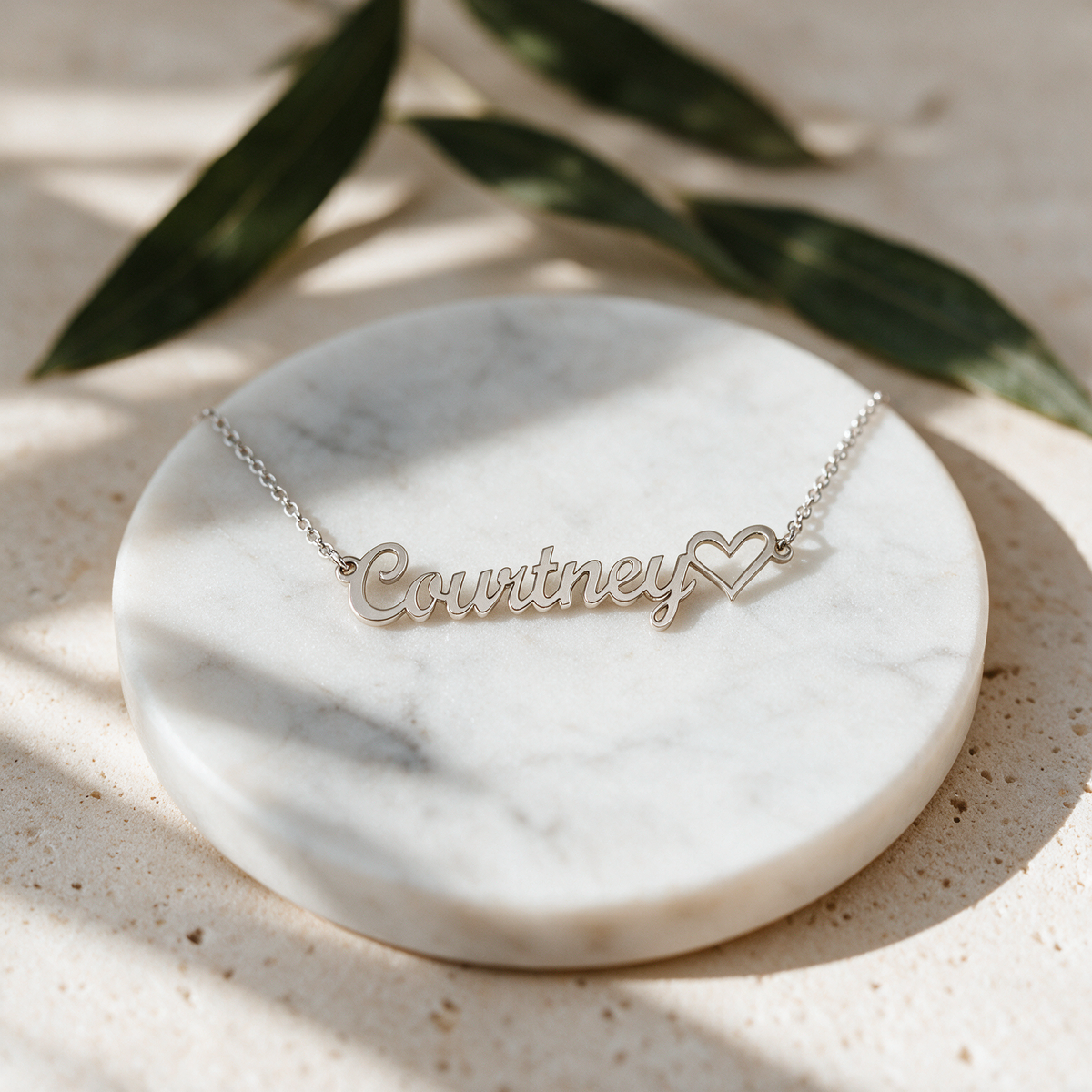 To My Daughter - Custom Name Heart Necklace