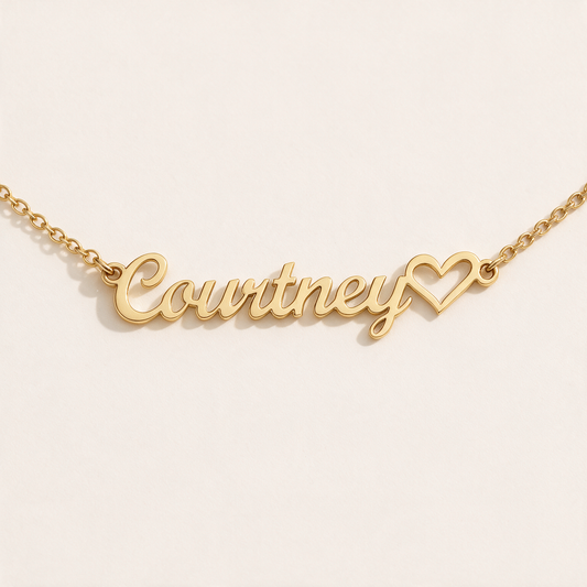 Custom Heart Name Necklace