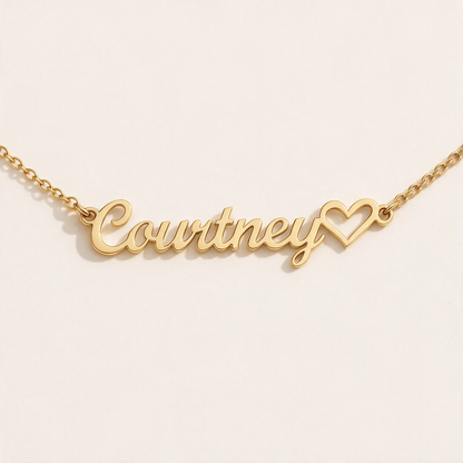 To My Daughter - Custom Name Heart Necklace