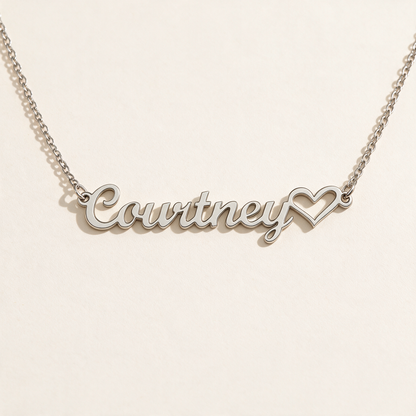To My Daughter - Custom Name Heart Necklace