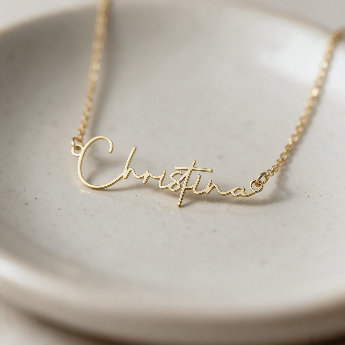 To My Daughter (If I Could Only) Signature Name Necklace