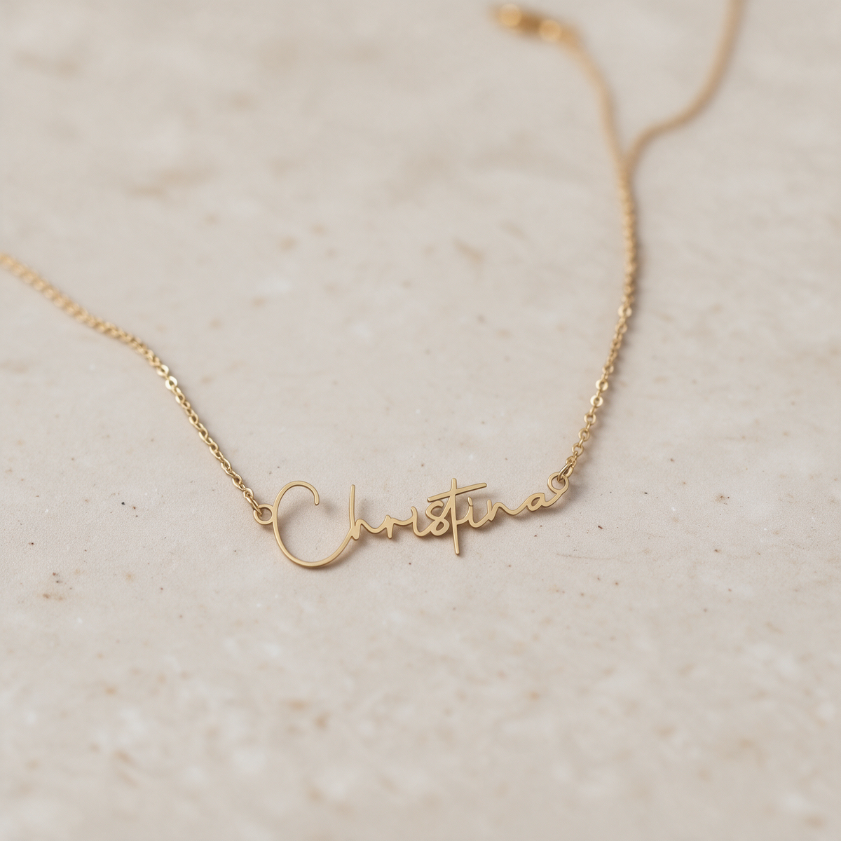 To My Daughter (If I Could Only) Signature Name Necklace