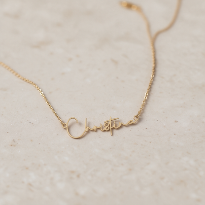 To My Daughter (If I Could Only) Signature Name Necklace