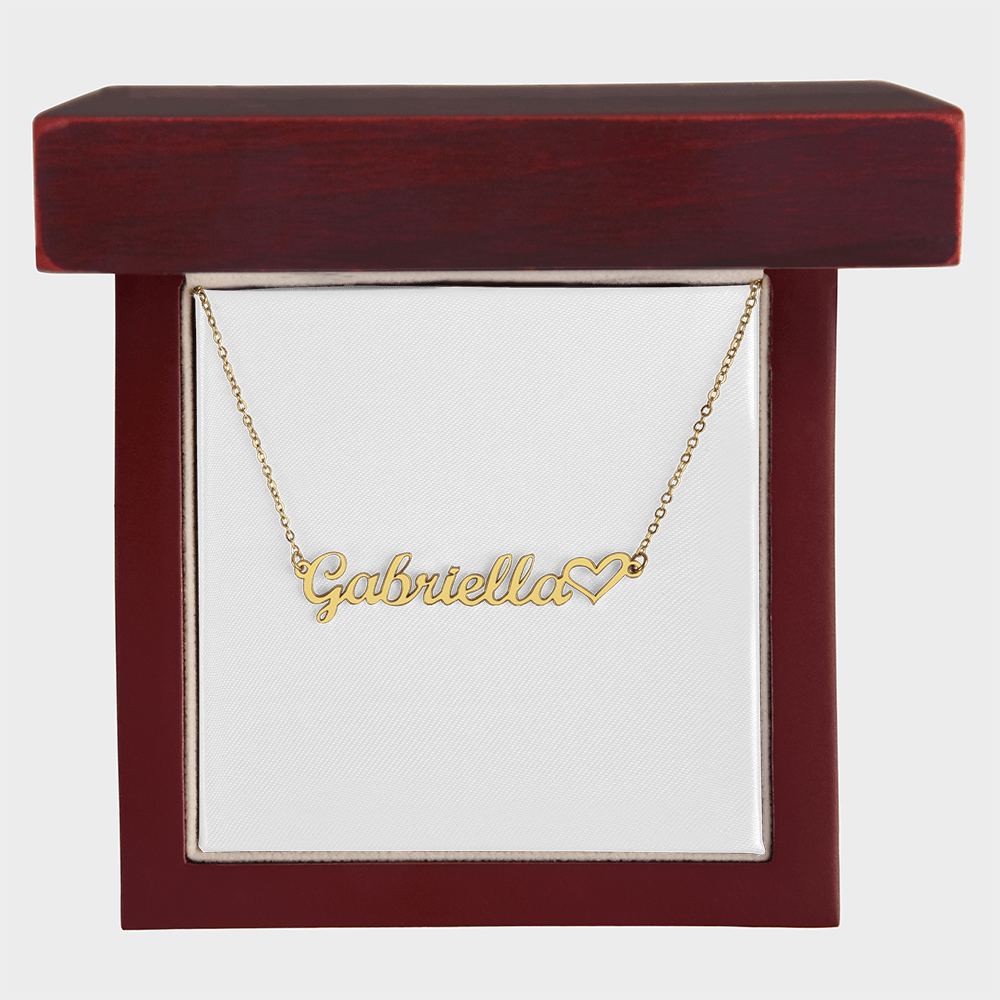 Custom Heart Name Necklace