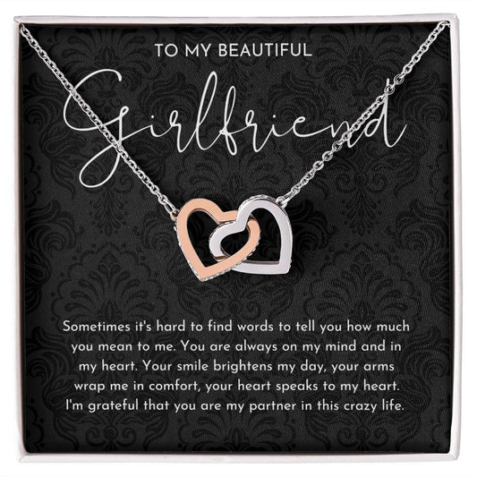 Girlfriend Interlocking Hearts Necklace